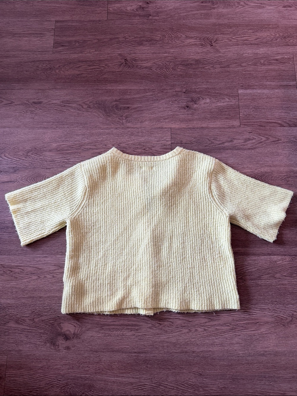 Aerie Yellow Short Sleeve Button Cardigan - Picture 8 of 8